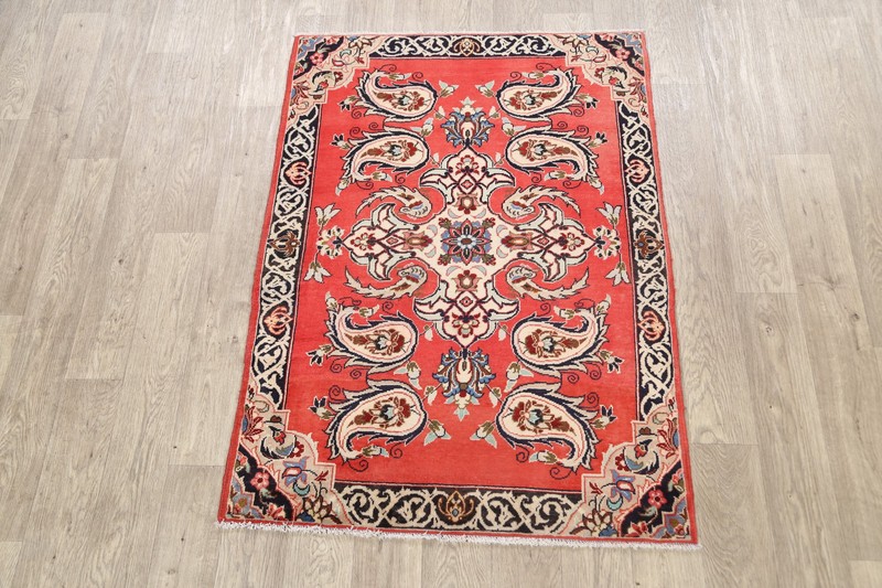 Paisley Pattern Traditional Accent Rug 3x5 ft Hand-knotted Wool Foyer Carpet gallery