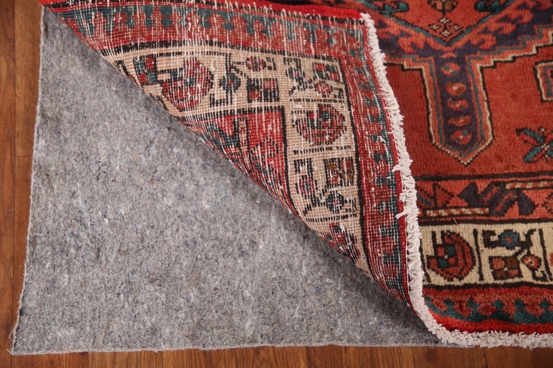 Handmade Wool Rust Red Runner Rug 4x10 Vintage Tribal Traditional Hallway Carpet gallery