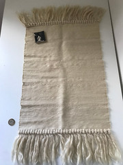 Antique 100% Pure Mohair Wool Handwoven Hand-knotted Rug 15″ x 24″ 38cm x 61cm