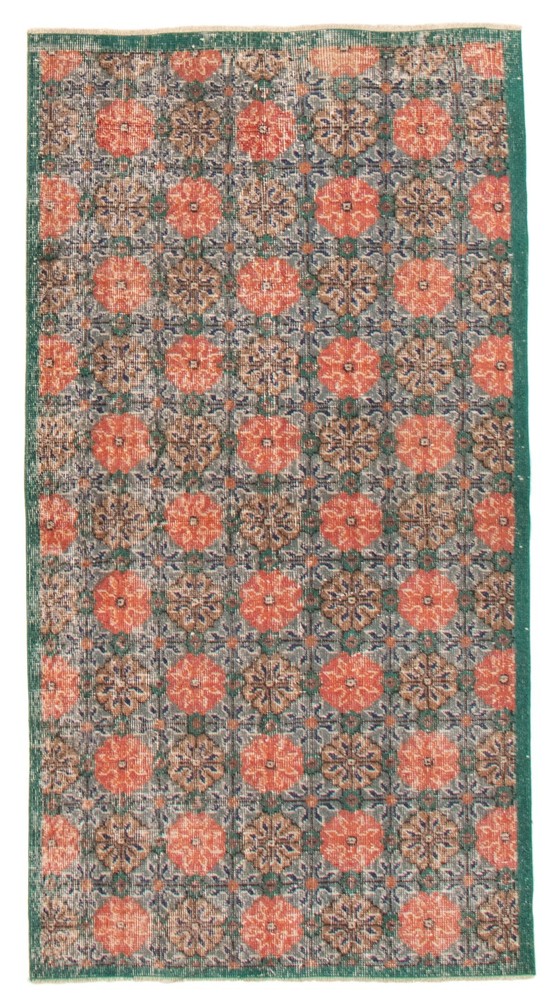 Vintage Hand-Knotted Carpet 3'5" x 6'7" Traditional Oriental Wool Area Rug