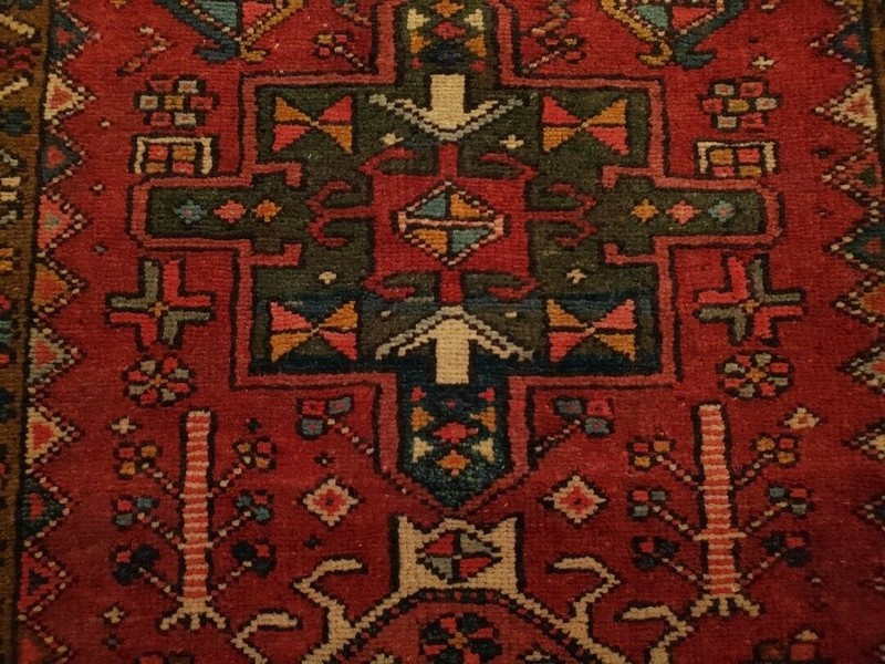 Karajeh Red Runner with Multi-Medallion - 3'4" x 9'8" gallery