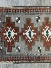 Small Rug, Boho Deco, Handmade Rug, Home Decor, Carpet, Wool Rug 1,3 x 2,9 ft