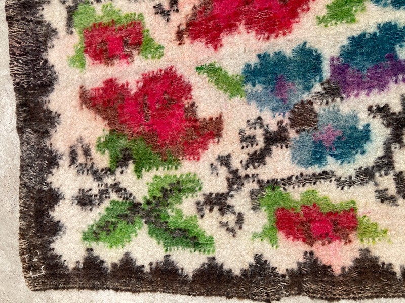 Vintage Traditional Handmade Bessarabia Romanian Wool Kilim Floor Rug 235x176 cm gallery