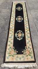 Vintage Chinese Floral Woolen Beautiful Art Deco Home Decor Rug Carpet 307×68 cm