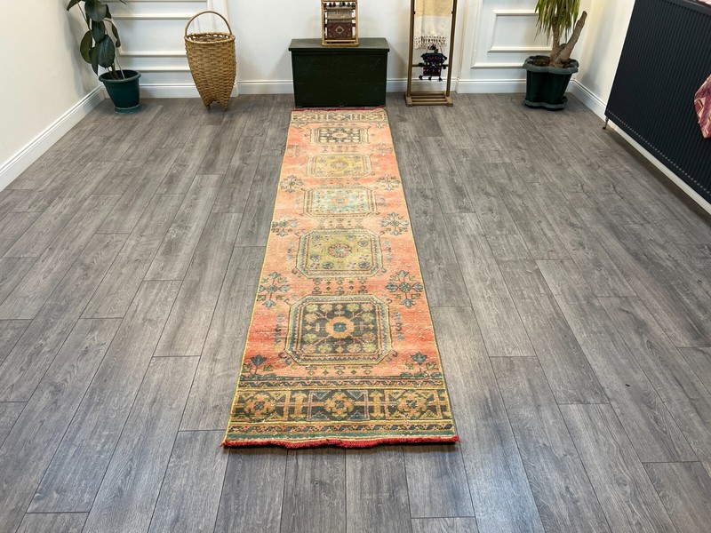 Red Runner Rug, Runner Rug, Handmade Runner Rug, Bohemian Decor, 2.6 x 11.3 ft gallery