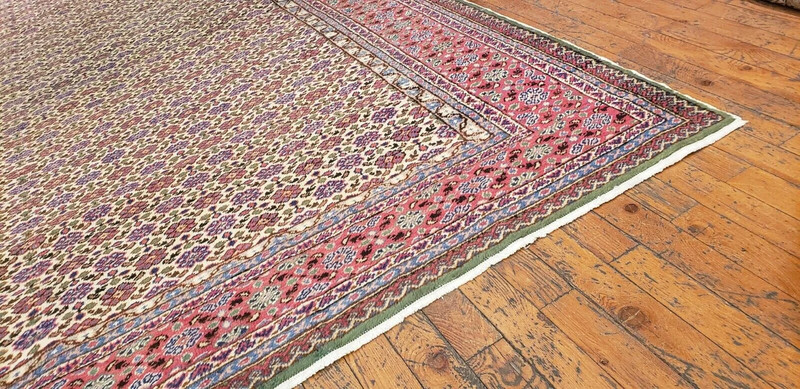 Magnificent Antique 1940's Wool Pile Vegy Dye Legendary Hereke Rug 7'4"×11'2" gallery