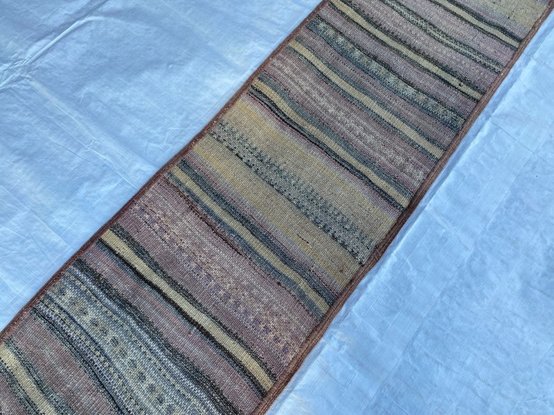 2x10 ft Traditional Hallway Runner Tribal Faded Afghan Handwoven Turkmen Kilim gallery