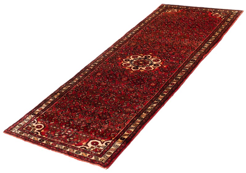3'7" x 9'10" Vintage Hand-knotted Runner Rug Traditional Oriental Wool Carpet gallery