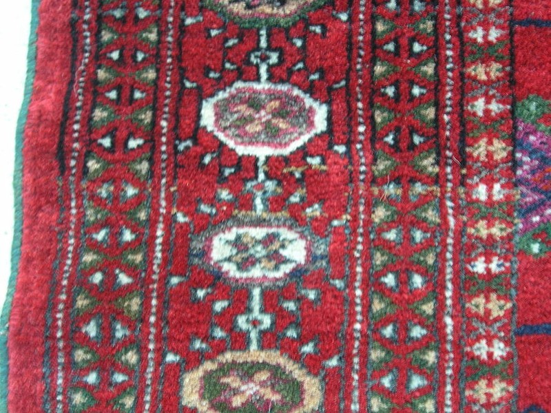 Exceptional Antique Turkoman Princess Bokhara Oriental Rug Carpet Dowry 40x60" gallery