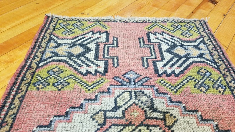 Vintage Turkish Tribal Rug 1'9" x 3’ gallery