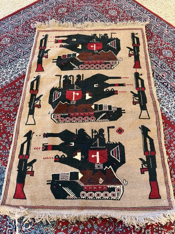 Afghan Wool War Rug 3 x 4.4 Ft First Quality Hand Knotted Baloch/Turkeman tribal gallery