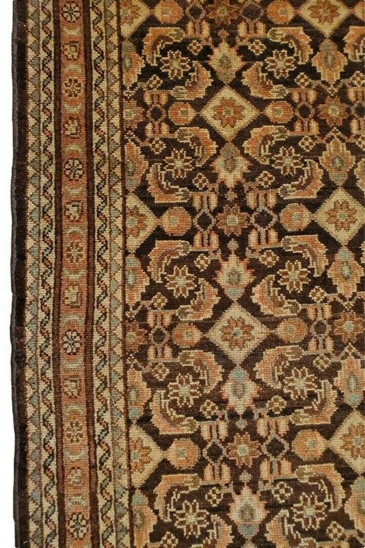 Hand-woven Hamadan Long runner Geometric - 3'5" x 16'1" gallery