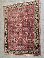 1920s Red Sarouk Rug 40′ X 57″