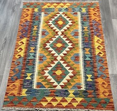 Vintage Kilim Traditional Hand Made Oriental Wool Kilim 5ftx3.2ft 152cmx102cm