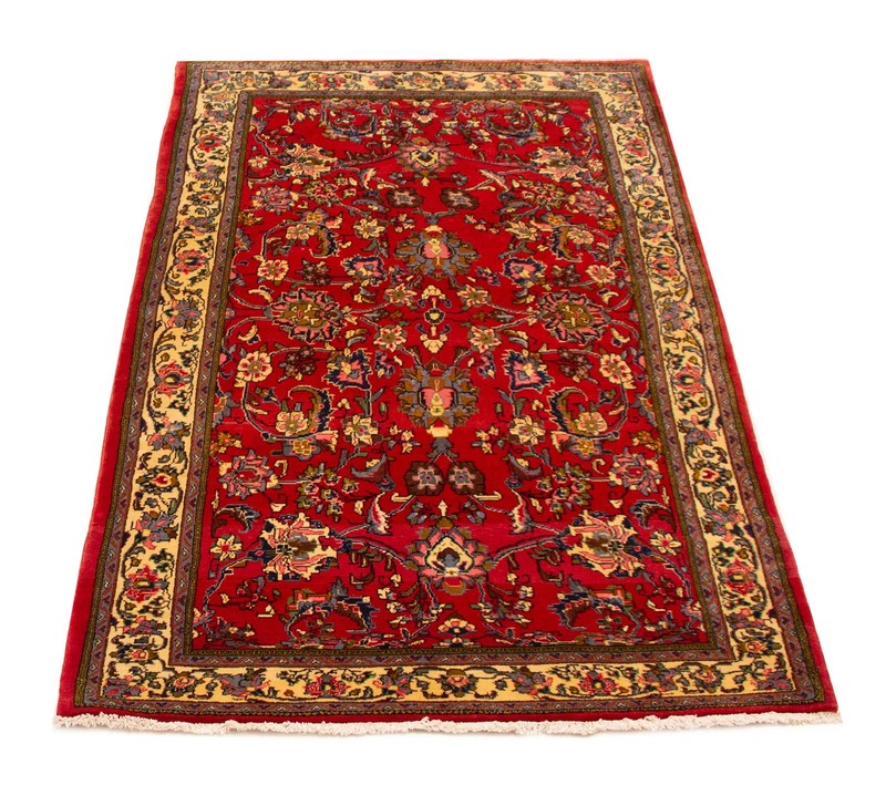 Traditional Vintage Hand-Knotted Area Rug 4'1" x 7'1" Oriental Wool Carpet gallery