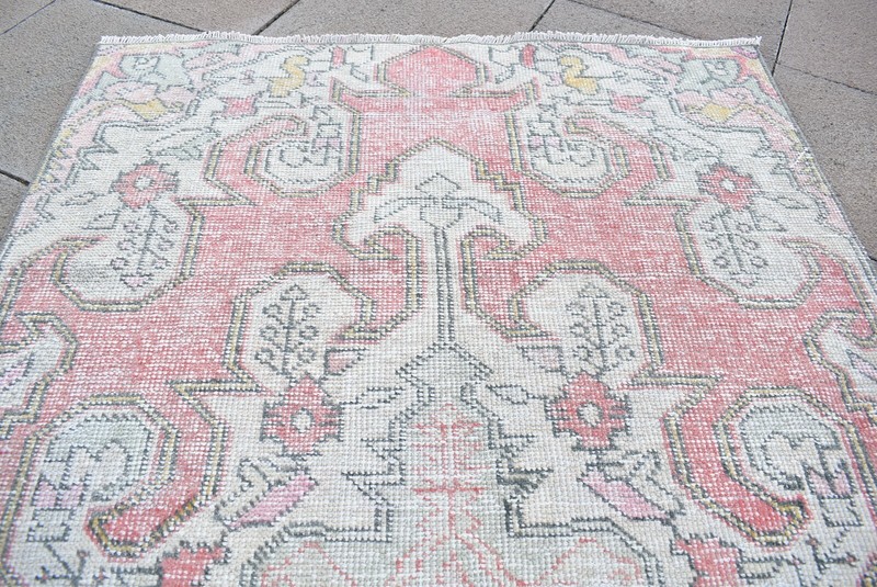Oushak Area Rug 3'7'' x 6'6'' ft Vintage Turkish Sweet Colors Bohemian Area Rug gallery
