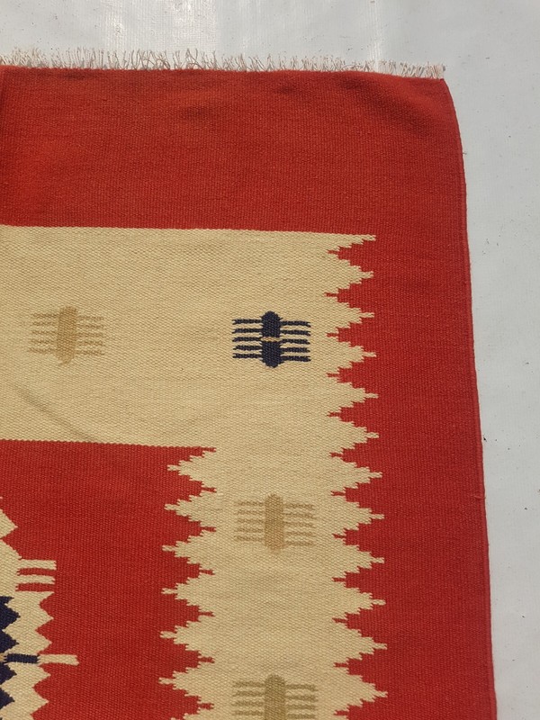 Vintage Traditional Handcrafted Turkish Kilim Rug for Home Décor 177x117 cm gallery