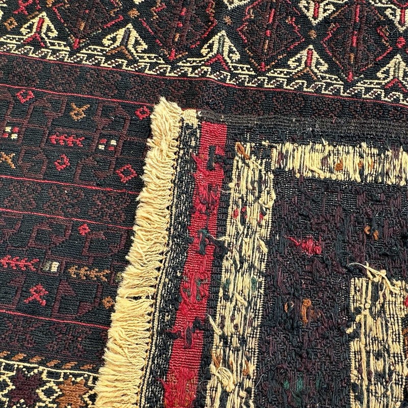 Handmade Adreskan Sumak Kilim Rug 4.2x7.1 Tribal Wool Vintage Living Room Decor gallery