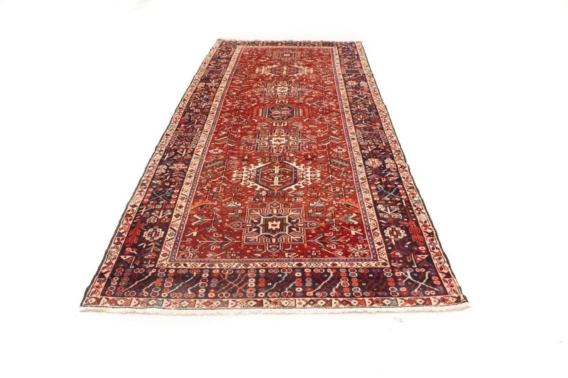 Vintage Tribal Style Rusty Red Runner Rug Oriental Hallway Carpet 5'4X12'7 ft gallery