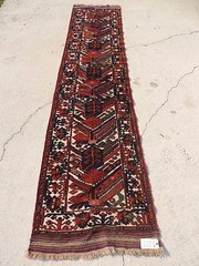 3x12ft. Gul E Burgista Pile and Flatweave Wool Runner