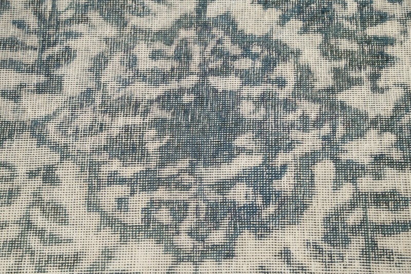 Semi Antique Distressed Floral Tebriz Area Rug Level Loop Pile Hand-Knotted 3x5 gallery
