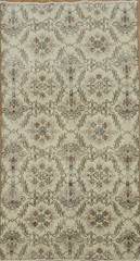 Anatolian Turkish Rug 4×7 Ft Hand-Knotted Elegant Vintage Oriental Wool Carpet