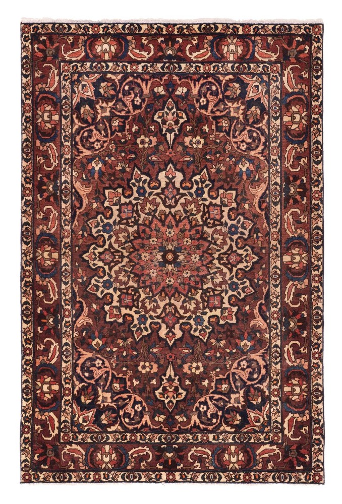 Vintage Hand-Knotted Area Rug 4'6" x 6'11" Traditional Oriental Wool Carpet