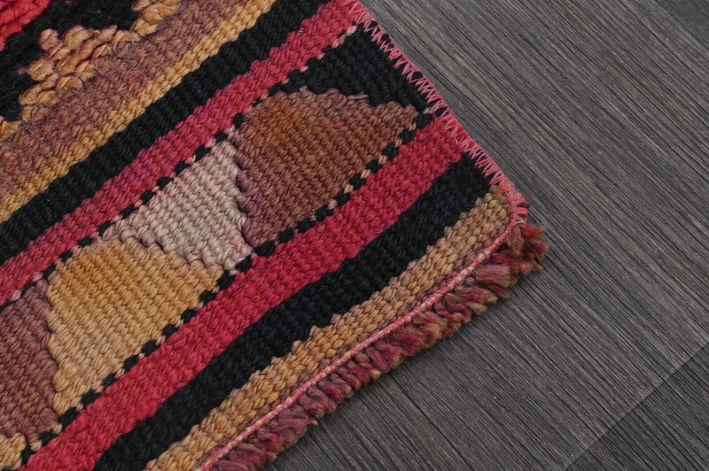 Vintage Turkish Runner Rug 2x10ft PINK Handmade Anatolian Oushak Hallway Wool gallery