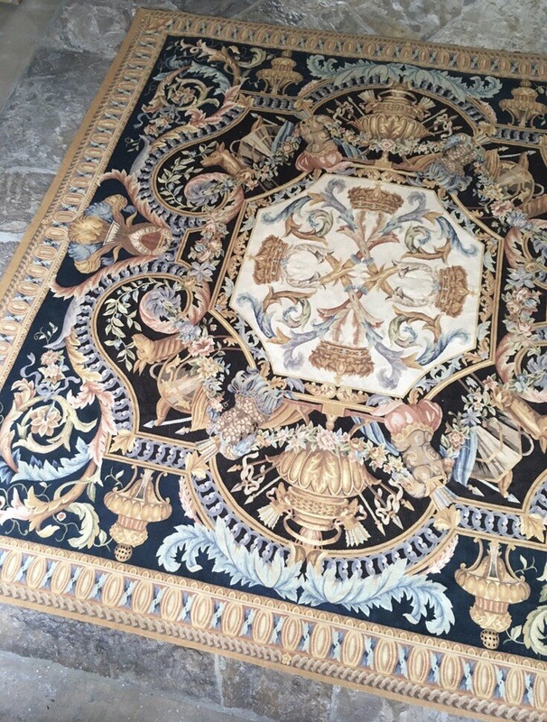 Vintage Original French Aubusson Rug gallery