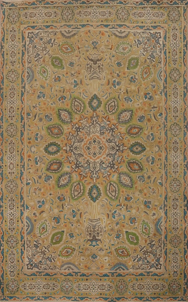 Vintage Floral Wool Traditional Living Room Area Rug 6x10 ft Hand-knotted Carpet