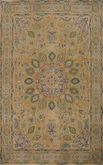 Vintage Floral Wool Traditional Living Room Area Rug 6×10 ft Hand-knotted Carpet