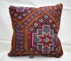 18”x18” Decorative Handmade Turkish Kilim Pillow Cover Sofa Rug Cushion Cover