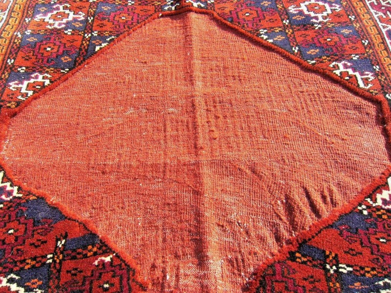Vintage Tribal Rug 34'' x 29'' Turkoman Tribal Small Yomud Rug Wool Area Rug gallery