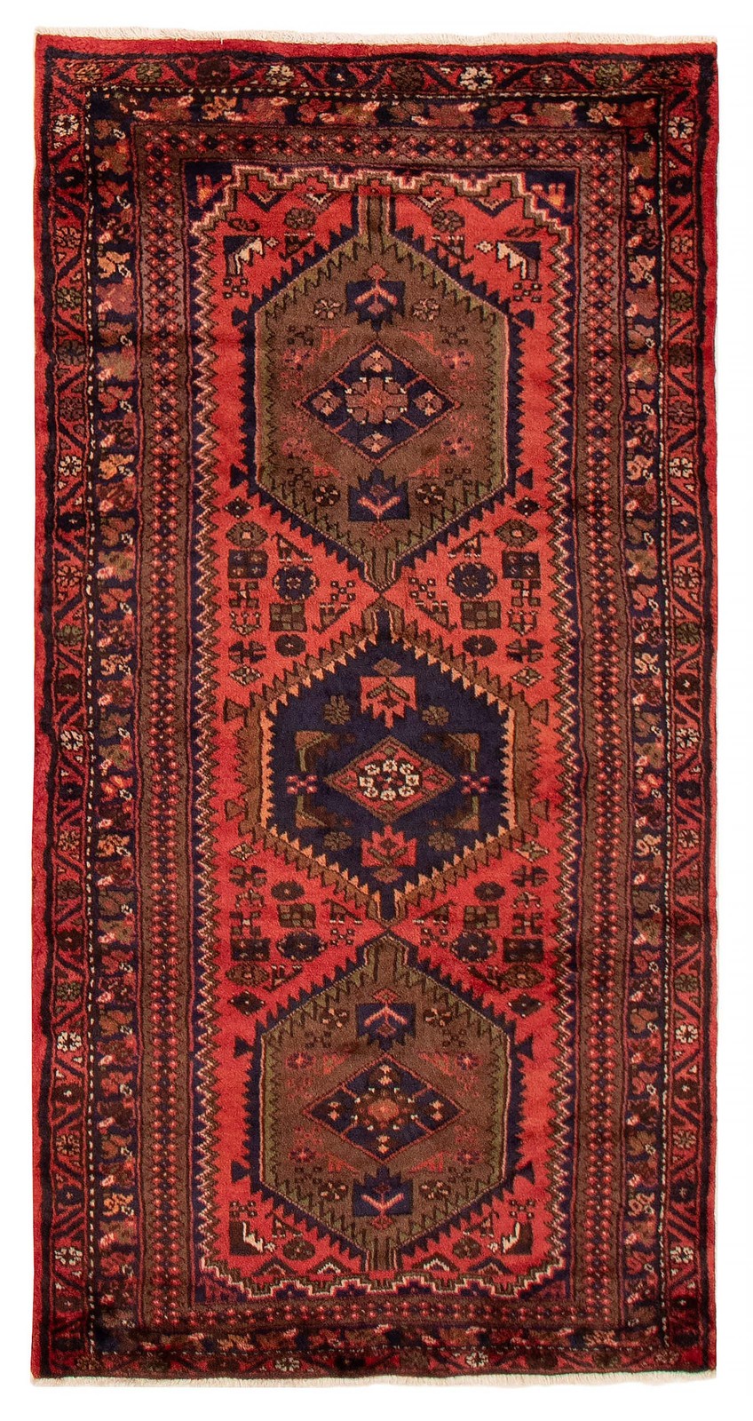 Vintage 3'6" x 6'11" Traditional Hand Knotted Vegetable Dye Wool Area Rug gallery