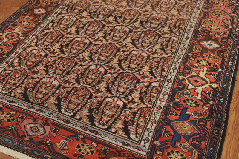 Pre-1900 Paisley Senneeh Vegetable Dye Runner Hand-made Antique Rug 5x16 Carpet gallery