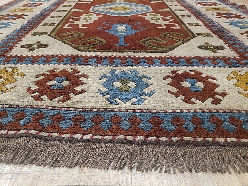 5x8 TURKISH KARAJEH ANTIQUE AUTHENTIC HAND WOVEN 100% WOOL ORIENTAL RUG FINE gallery