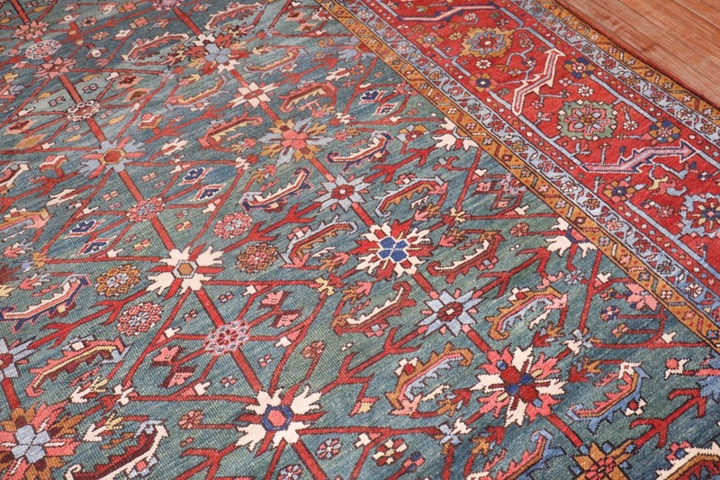Antique Green Karajeh Rug 11'x15' gallery