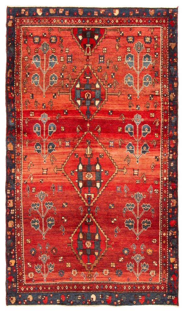 Traditional Vintage Hand-Knotted Area Rug 4'7" x 8'4" Oriental Wool Carpet