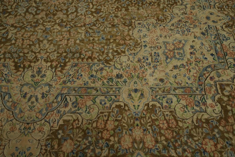 Vegetable Dye Area Rug 10x13 Traditional Hand-knotted Wool Floral Vintage Carpet gallery