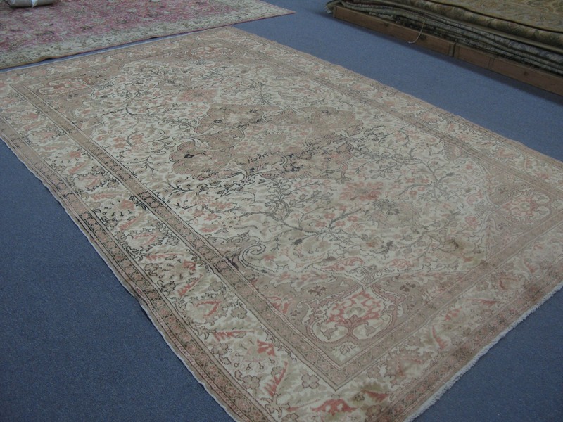 Vintage Turkish Sivas Oushak Kayseri Rug Hand Knotted Wool 6'5 x 10'9 gallery