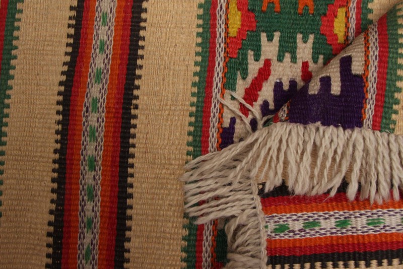 Vintage Hand Woven Area Rug 1'4" x 3'3" Traditional Wool Oriental Carpet gallery
