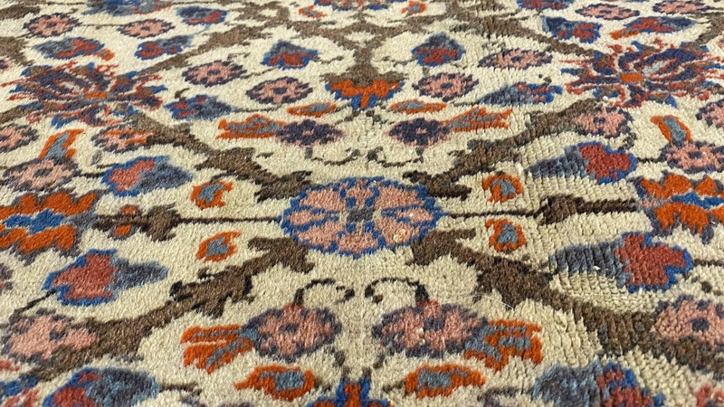 Pre-1900's Antique Wool Pile Natural Dye Bohemian Hereke Area Rug 7x10ft gallery