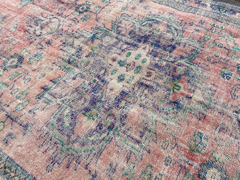 Turkish Vintage Rug, Handmade Wool Rug, Bohemian Large Rug, 5,9 x 11, ft gallery