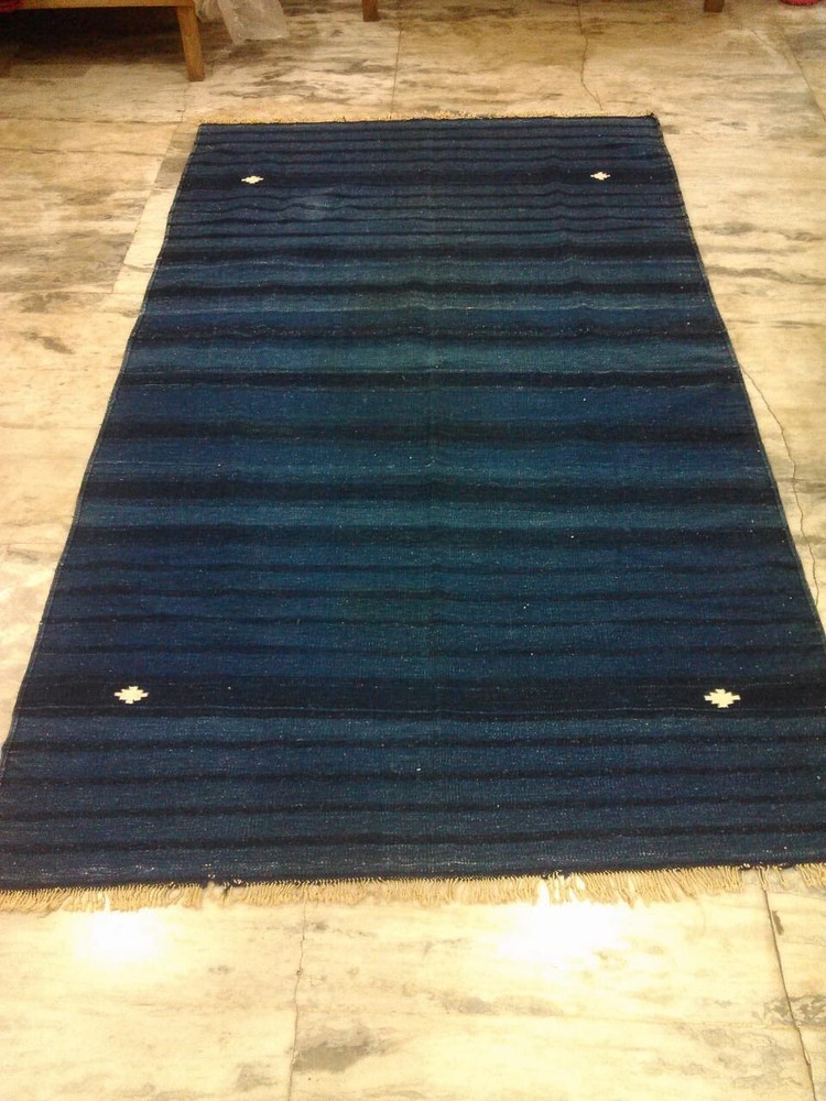 early 20th century cotton dhurrie India 4x6 ft