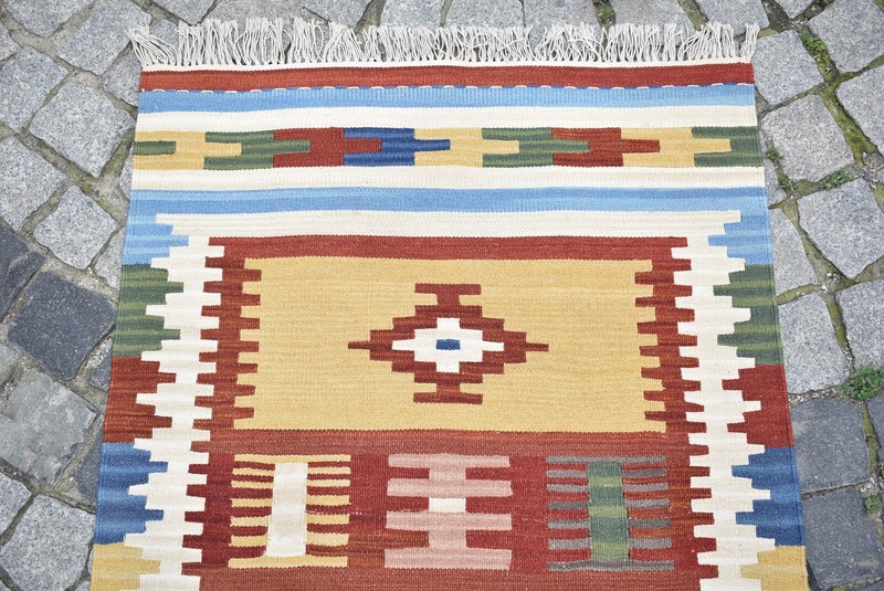 Turkish Runner Rug 33'' x 80'' Anatolian Hallway Kilim Flat Woven Corridor Rug gallery