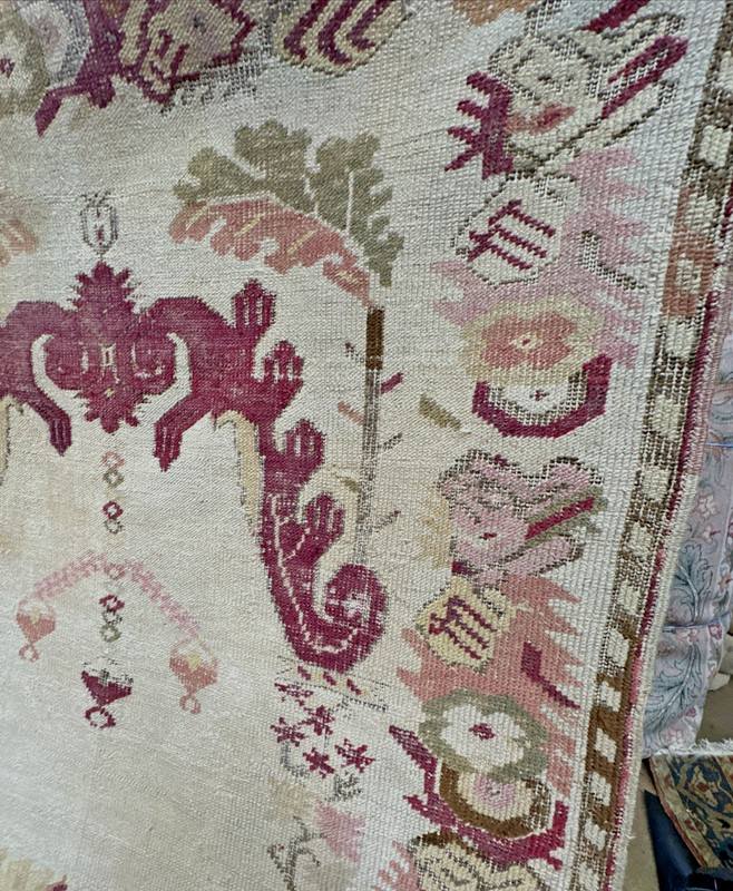 Auth: 19th C Ghiordes Turkish Rug RARE Ottoman Collectors Pc 4x6 NR gallery