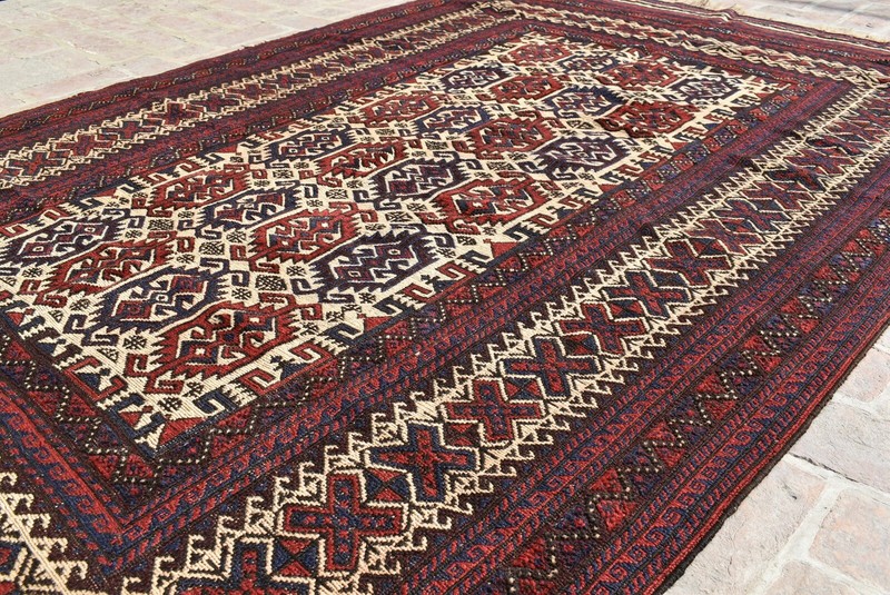 5'10 x 9'4 Handmade vintage afghan berjesta wool kilim rug, Hand woven kilim rug gallery