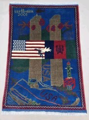 WAR Handmade Afghan Rug Trabal 9/11 War Area Rug weapon Wool War Rug 120×80 Cm