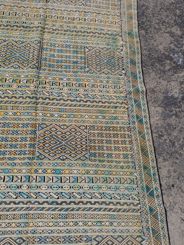 Vintage Handmade Moroccan Berber Traditional Wool Kilim Rug 271x151 cm gallery