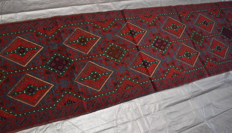 Antique Afghan Mushwani Runner Rug 2x11 Hand Knotted Wool Persian Style Hallway gallery